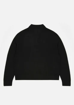 MKI LIGHTWEIGHT MOHAIR KNIT POLO LONGSLEEVE