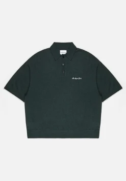 MKI LIGHTWEIGHT MOHAIR KNIT POLO SHIRT