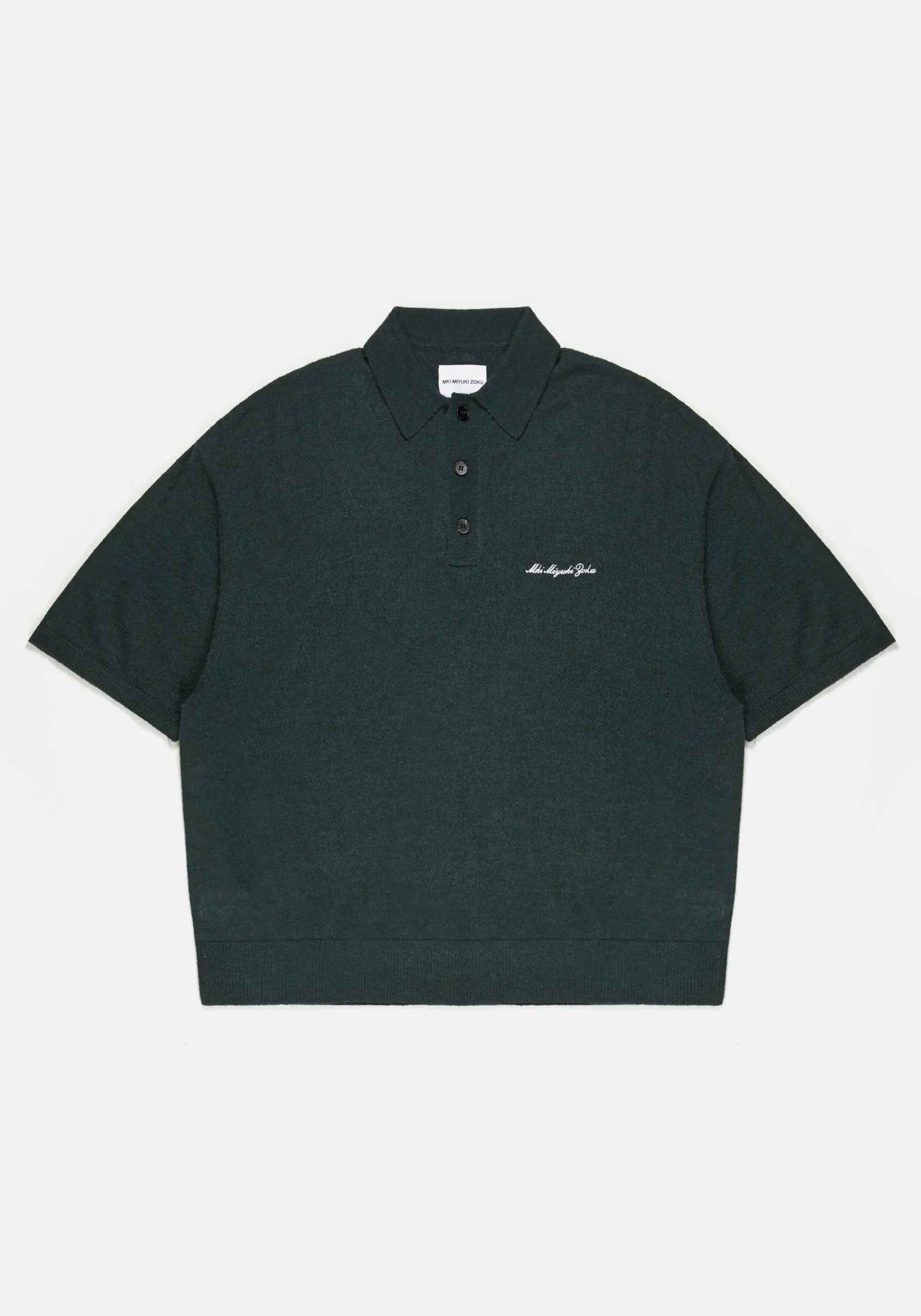 MKI LIGHTWEIGHT MOHAIR KNIT POLO SHIRT