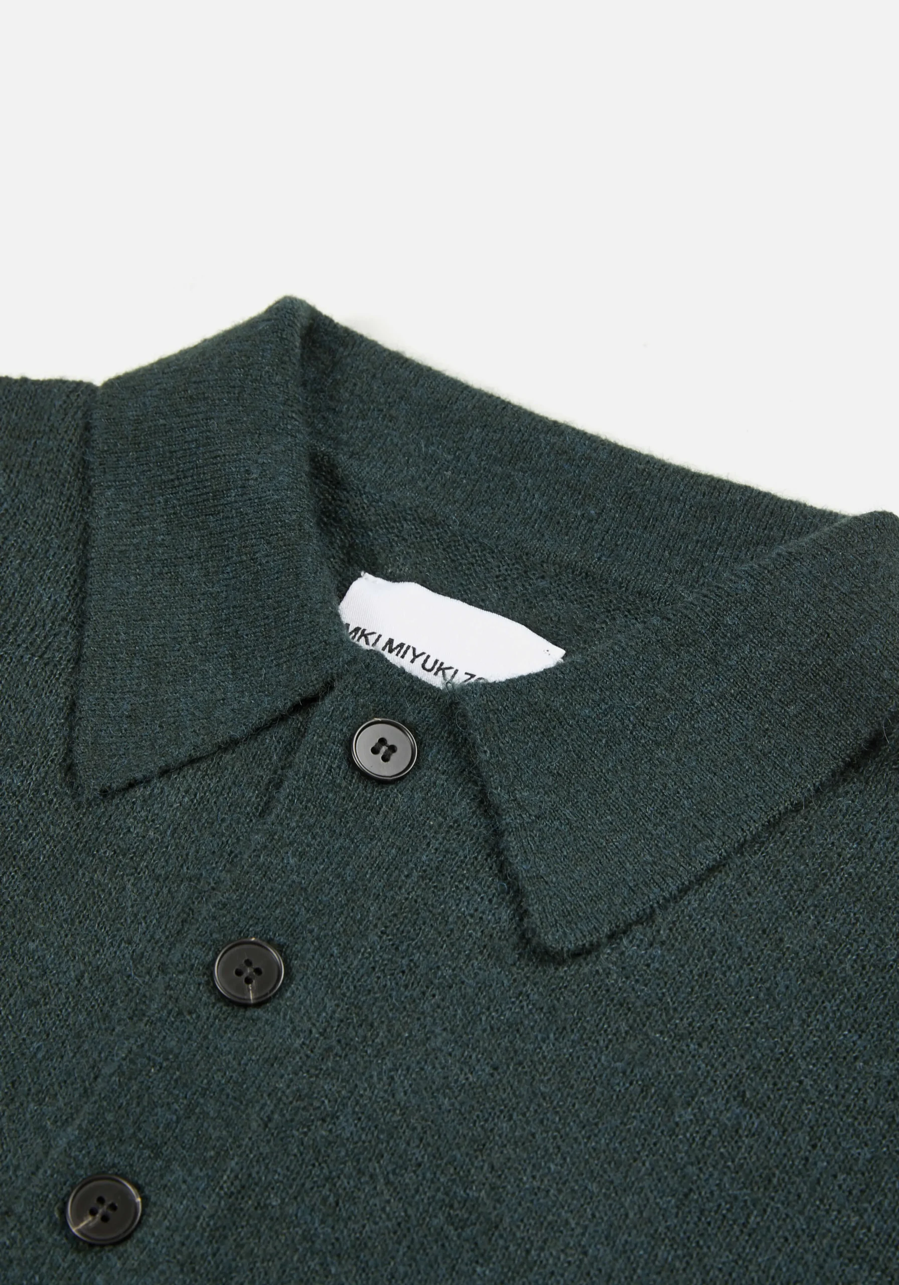 MKI LIGHTWEIGHT MOHAIR KNIT POLO SHIRT