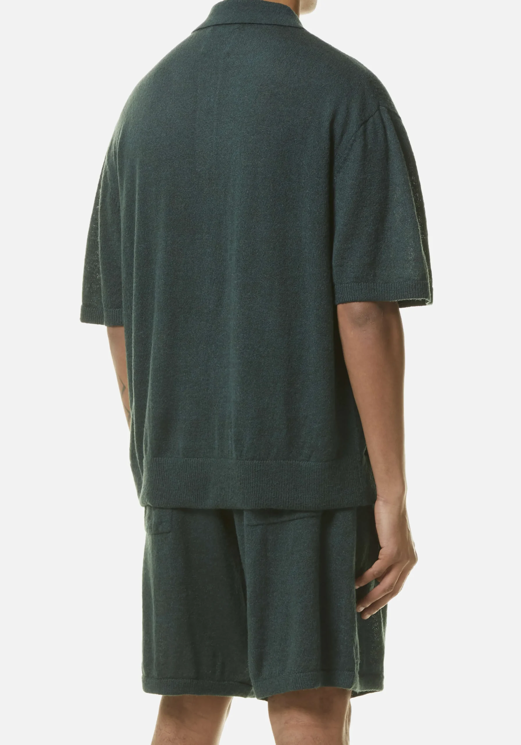 MKI LIGHTWEIGHT MOHAIR KNIT POLO SHIRT