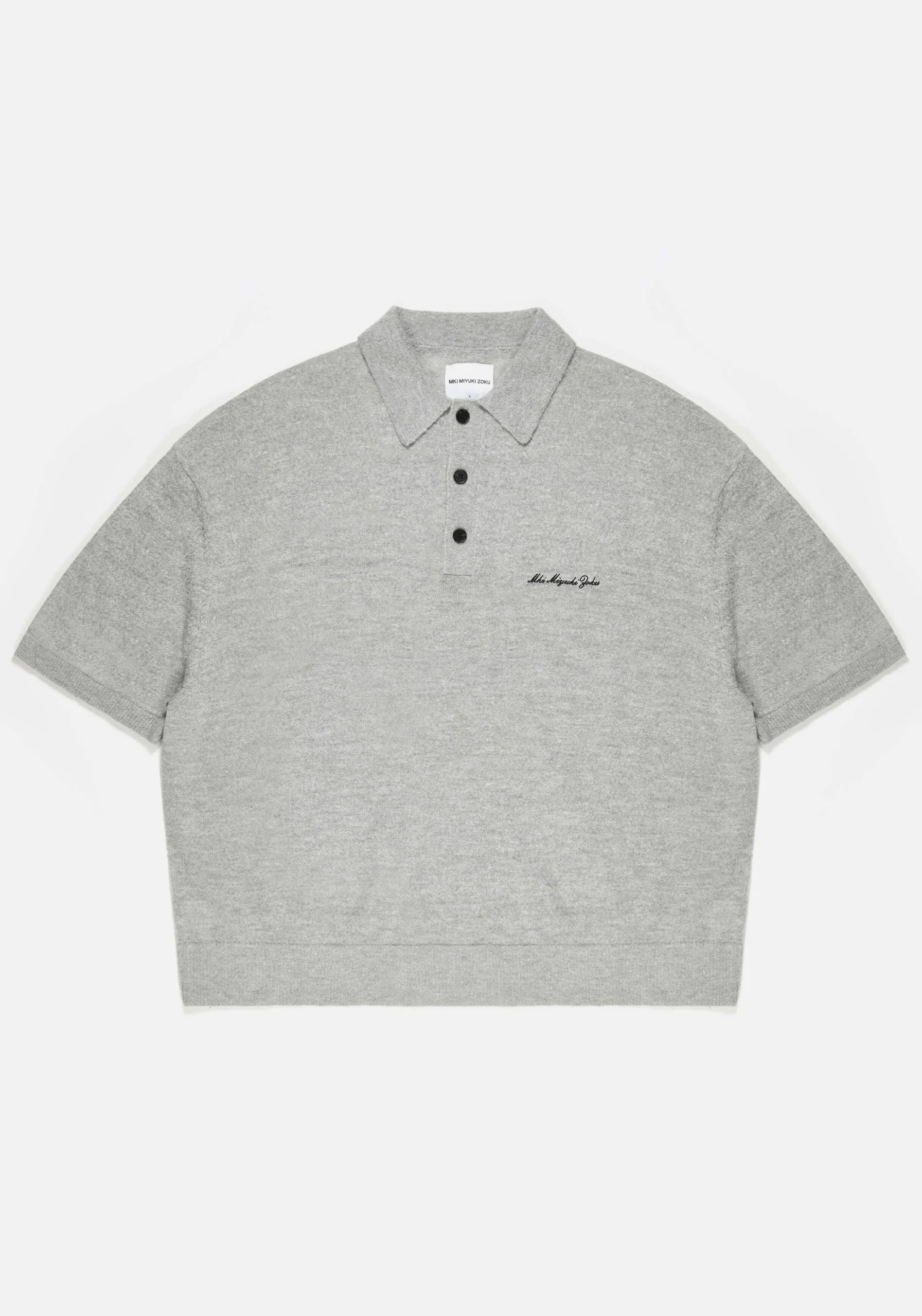 MKI LIGHTWEIGHT MOHAIR KNIT POLO SHIRT