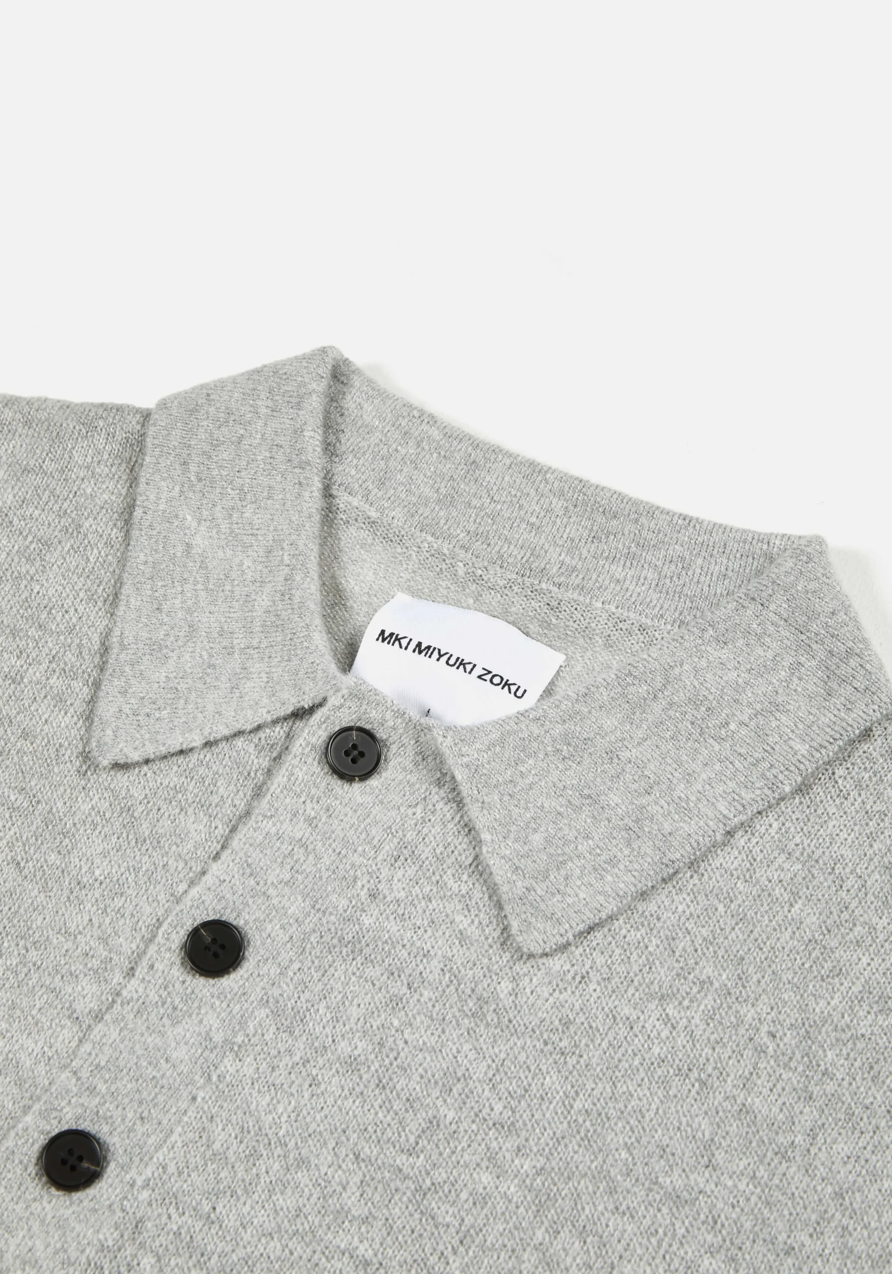 MKI LIGHTWEIGHT MOHAIR KNIT POLO SHIRT