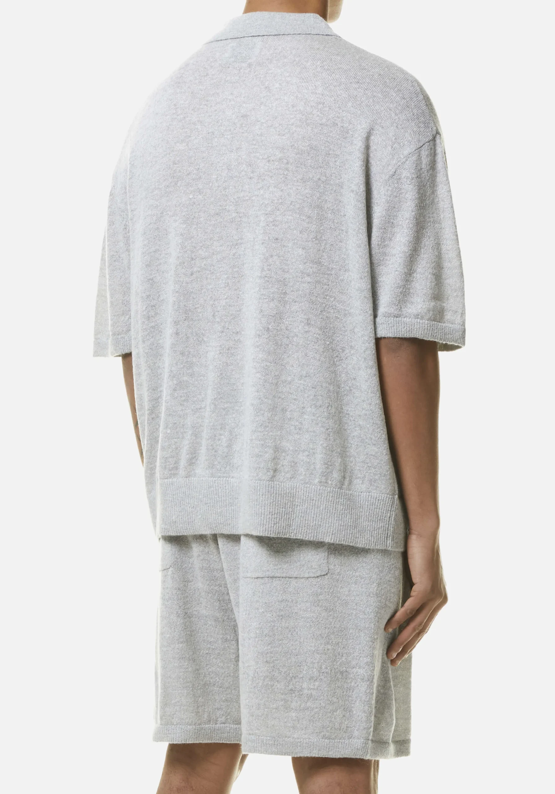 MKI LIGHTWEIGHT MOHAIR KNIT POLO SHIRT