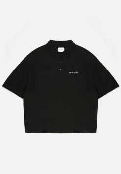 MKI LIGHTWEIGHT MOHAIR KNIT POLO SHIRT