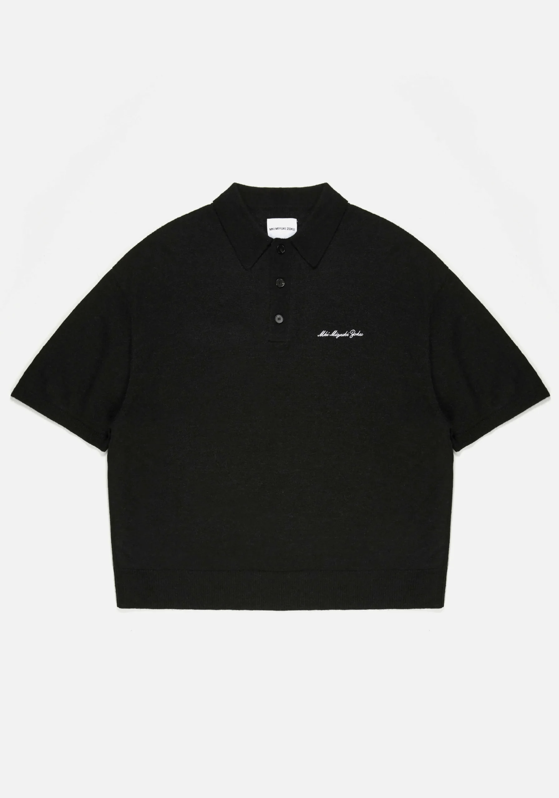 MKI LIGHTWEIGHT MOHAIR KNIT POLO SHIRT