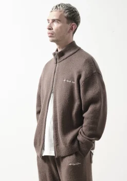 MKI MOHAIR BLEND KNIT TRACK JACKET