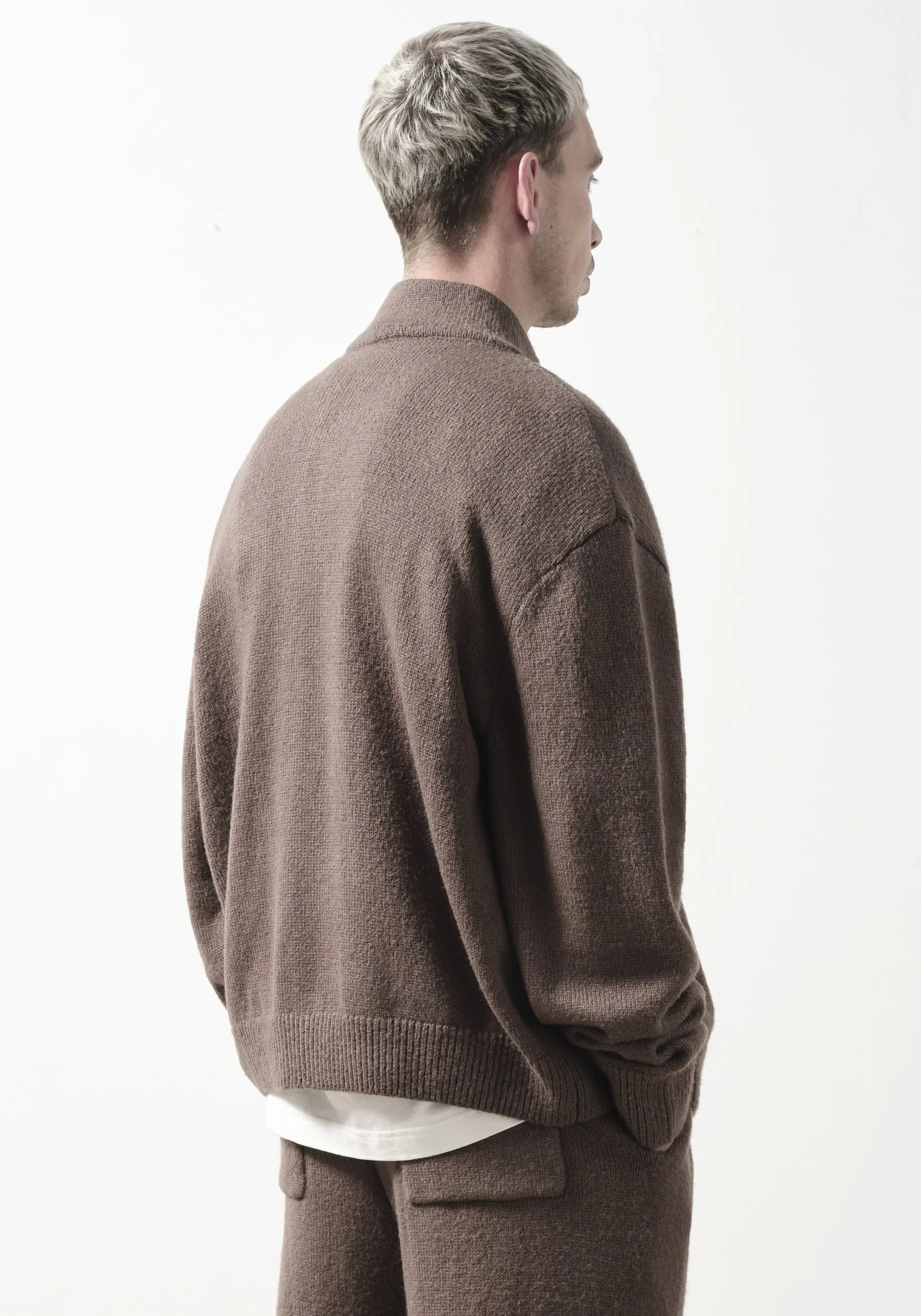 MKI MOHAIR BLEND KNIT TRACK JACKET