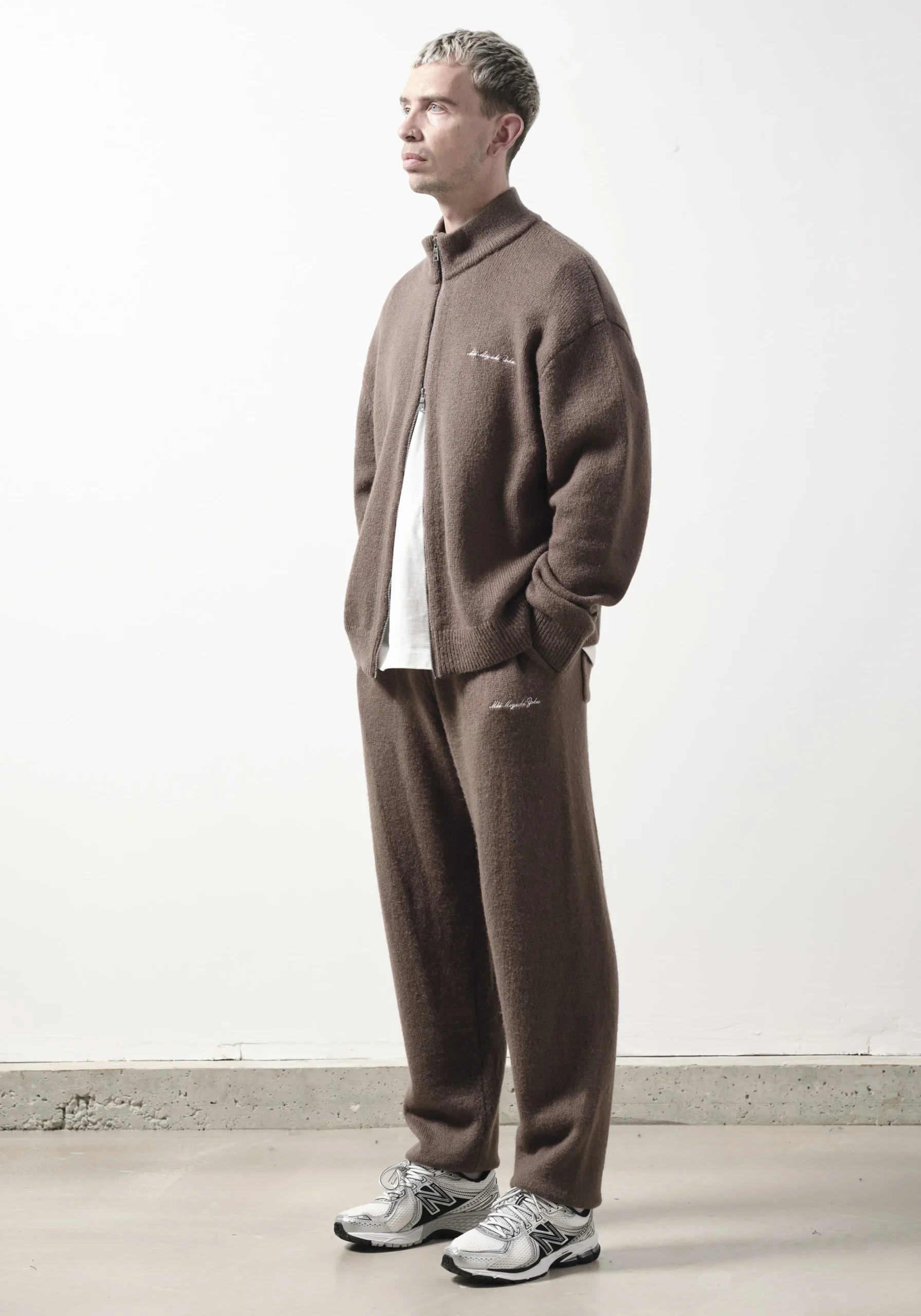 MKI MOHAIR BLEND KNIT TRACK JACKET