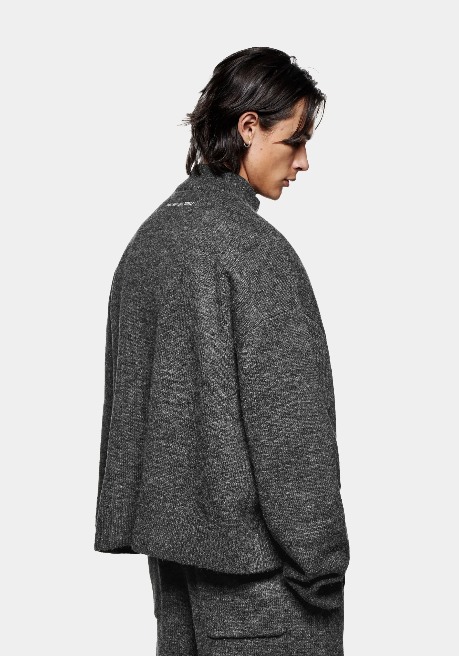MKI MOHAIR BLEND KNIT TRACK JACKET