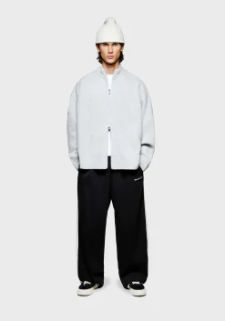 MKI MOHAIR BLEND KNIT TRACK JACKET