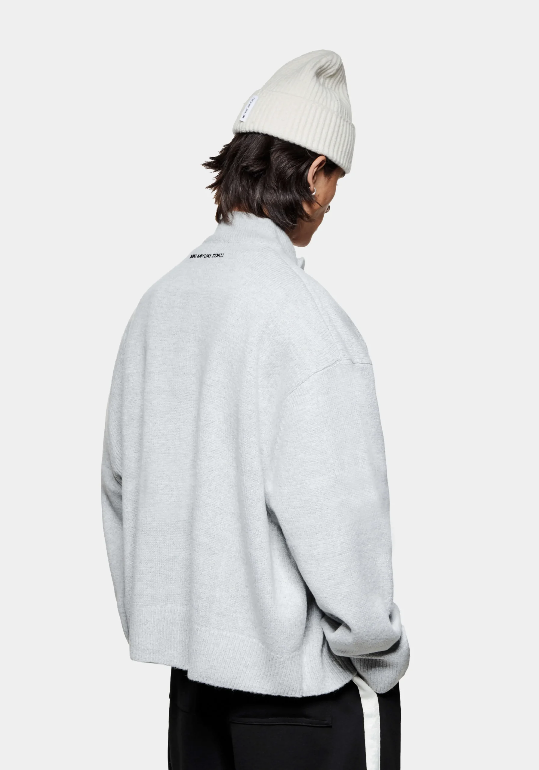 MKI MOHAIR BLEND KNIT TRACK JACKET