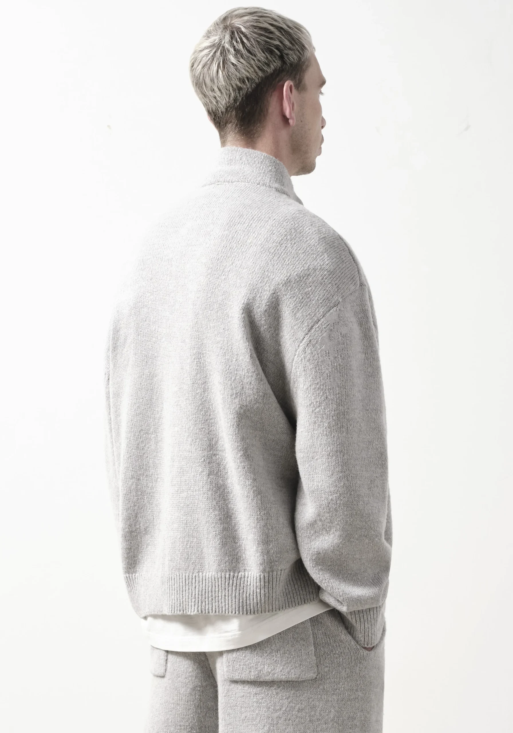 MKI MOHAIR BLEND KNIT TRACK JACKET