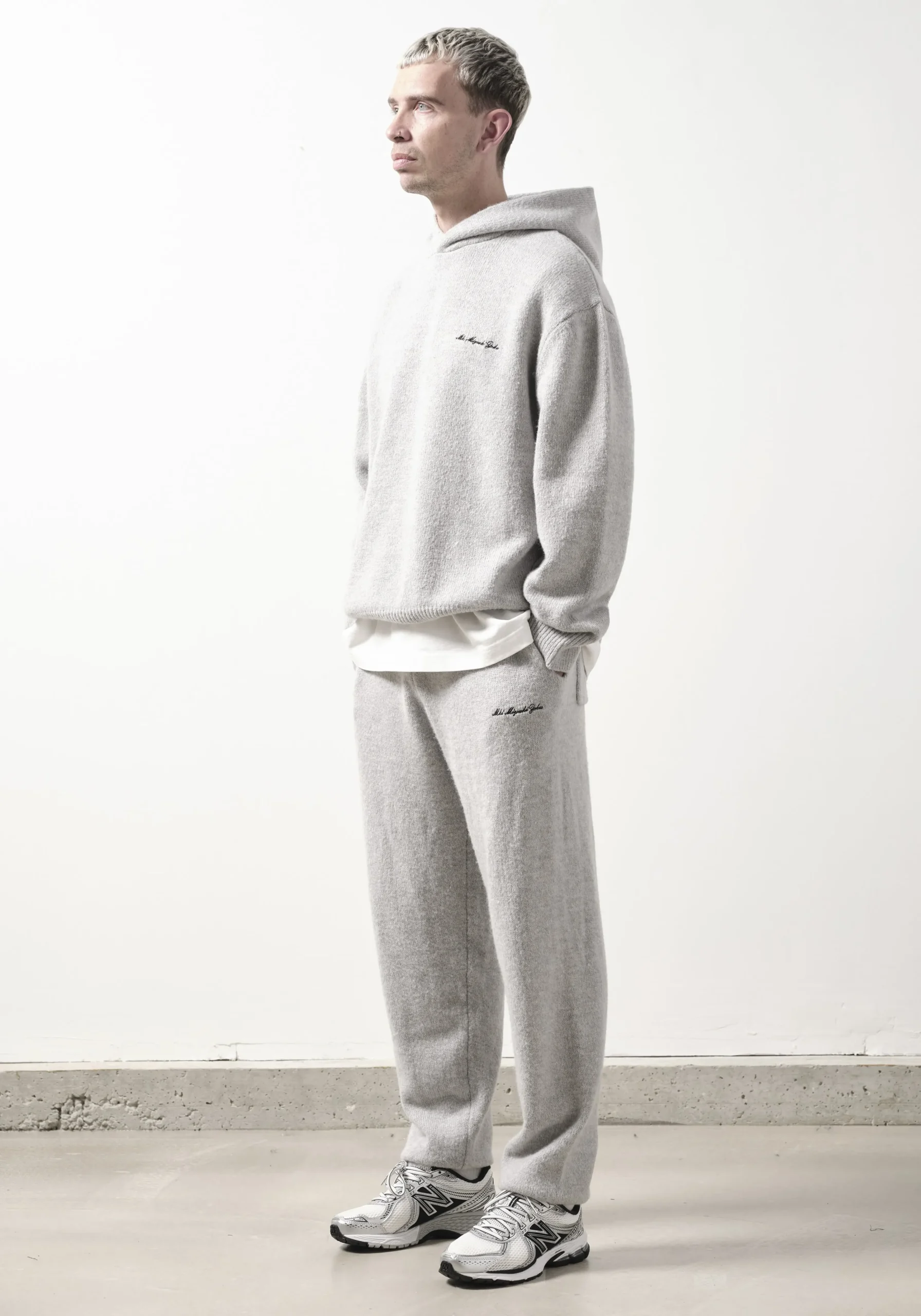 MKI MOHAIR BLEND KNIT TROUSERS