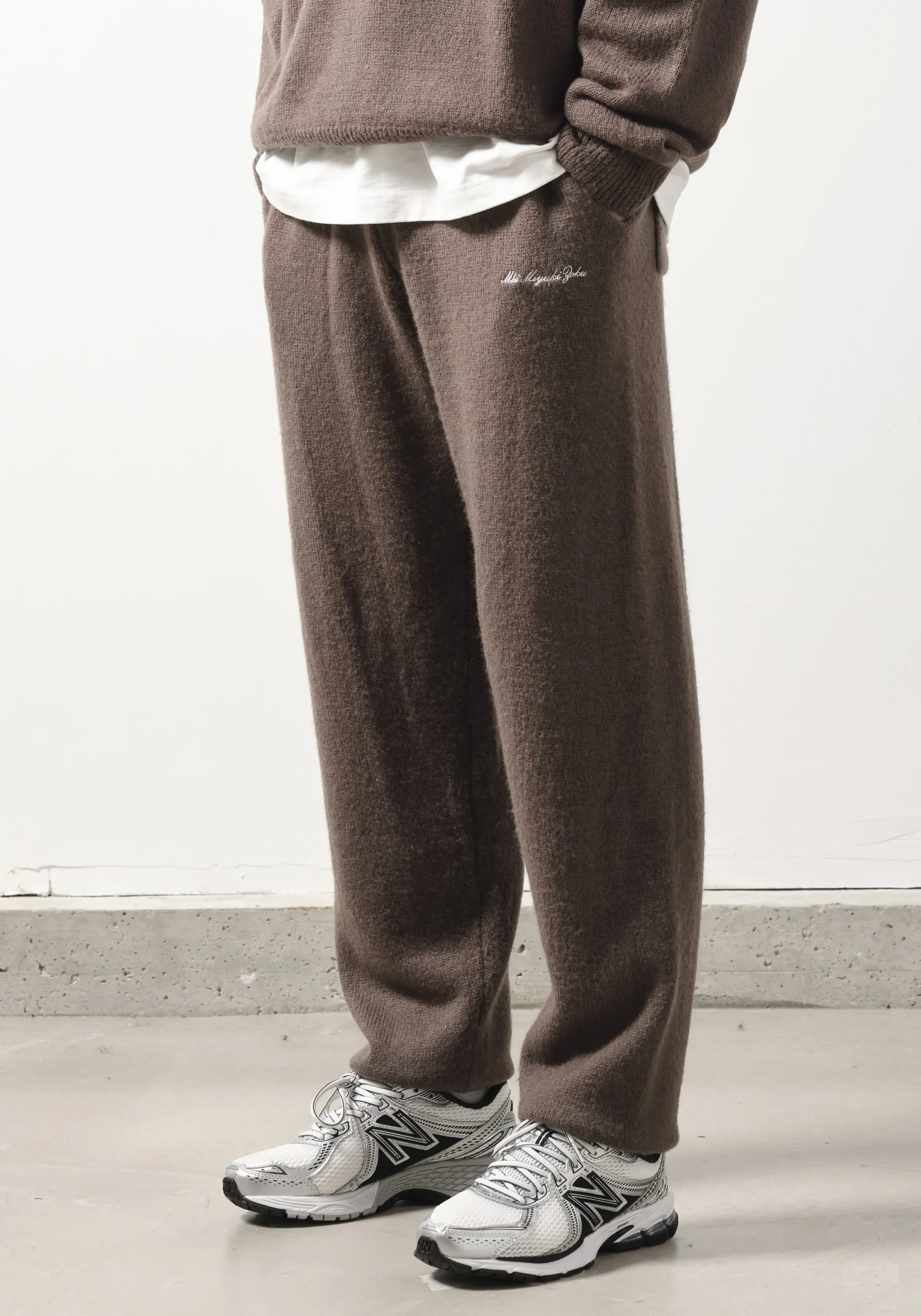 MKI MOHAIR BLEND KNIT TROUSERS