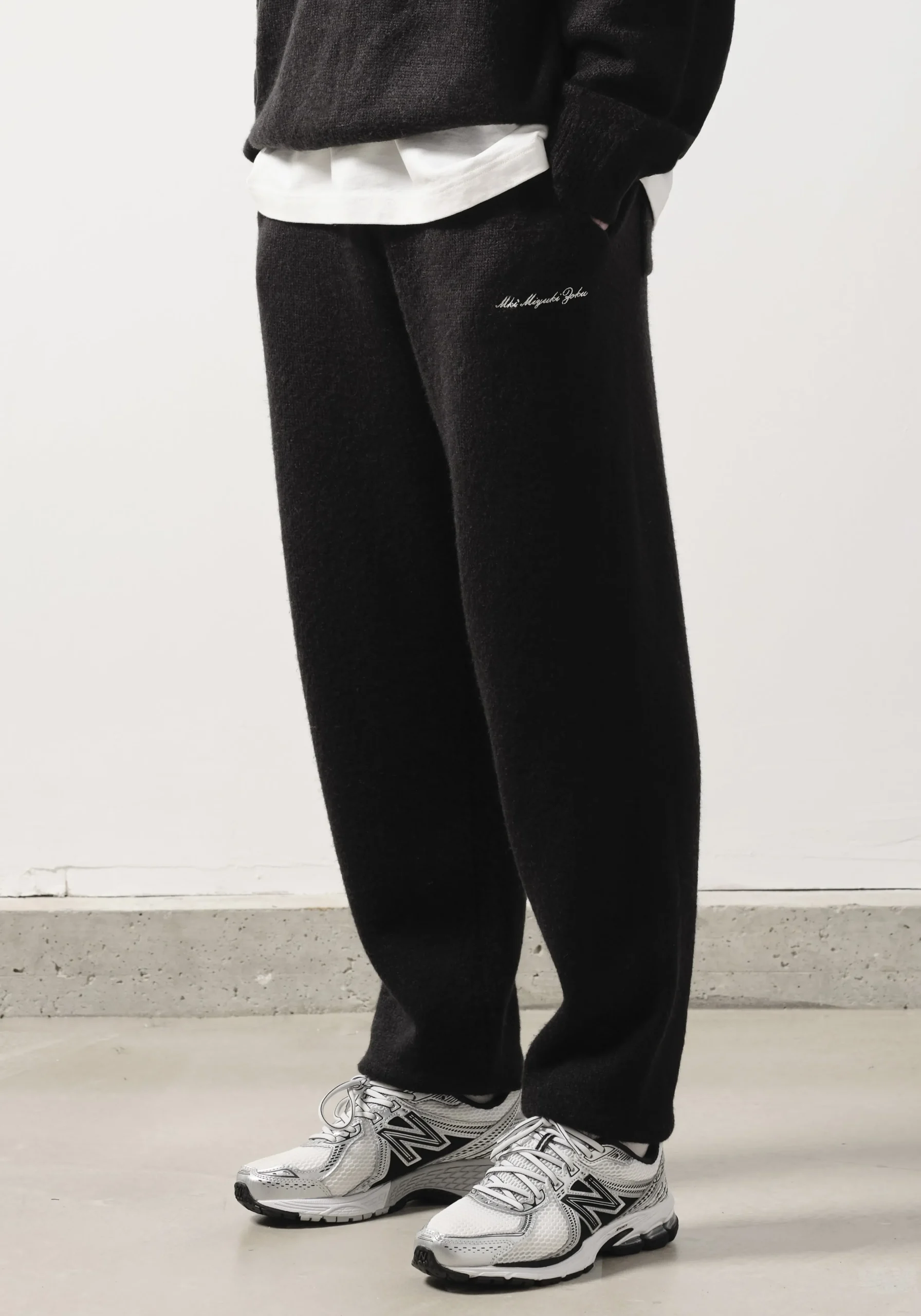 MKI MOHAIR BLEND KNIT TROUSERS