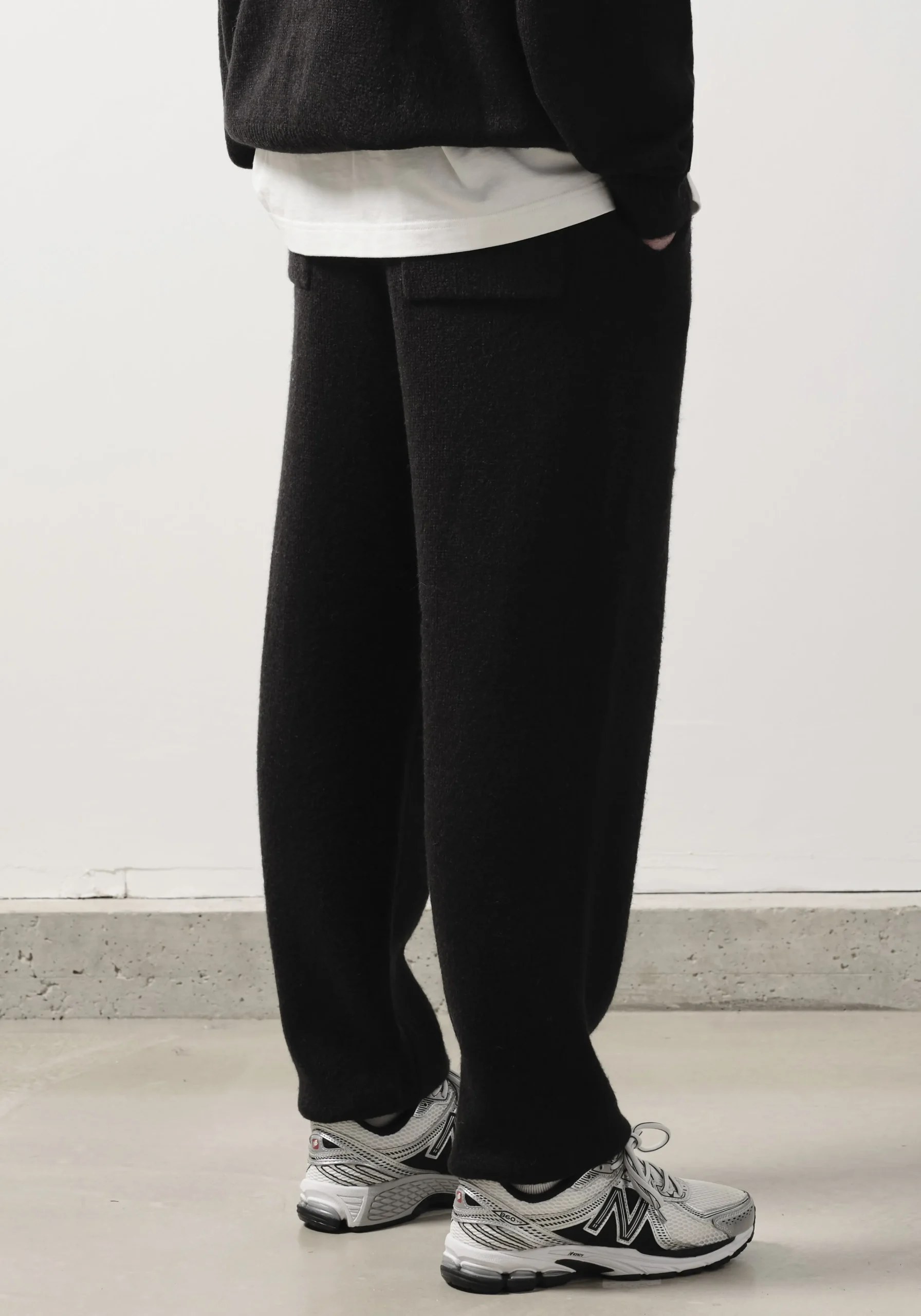 MKI MOHAIR BLEND KNIT TROUSERS