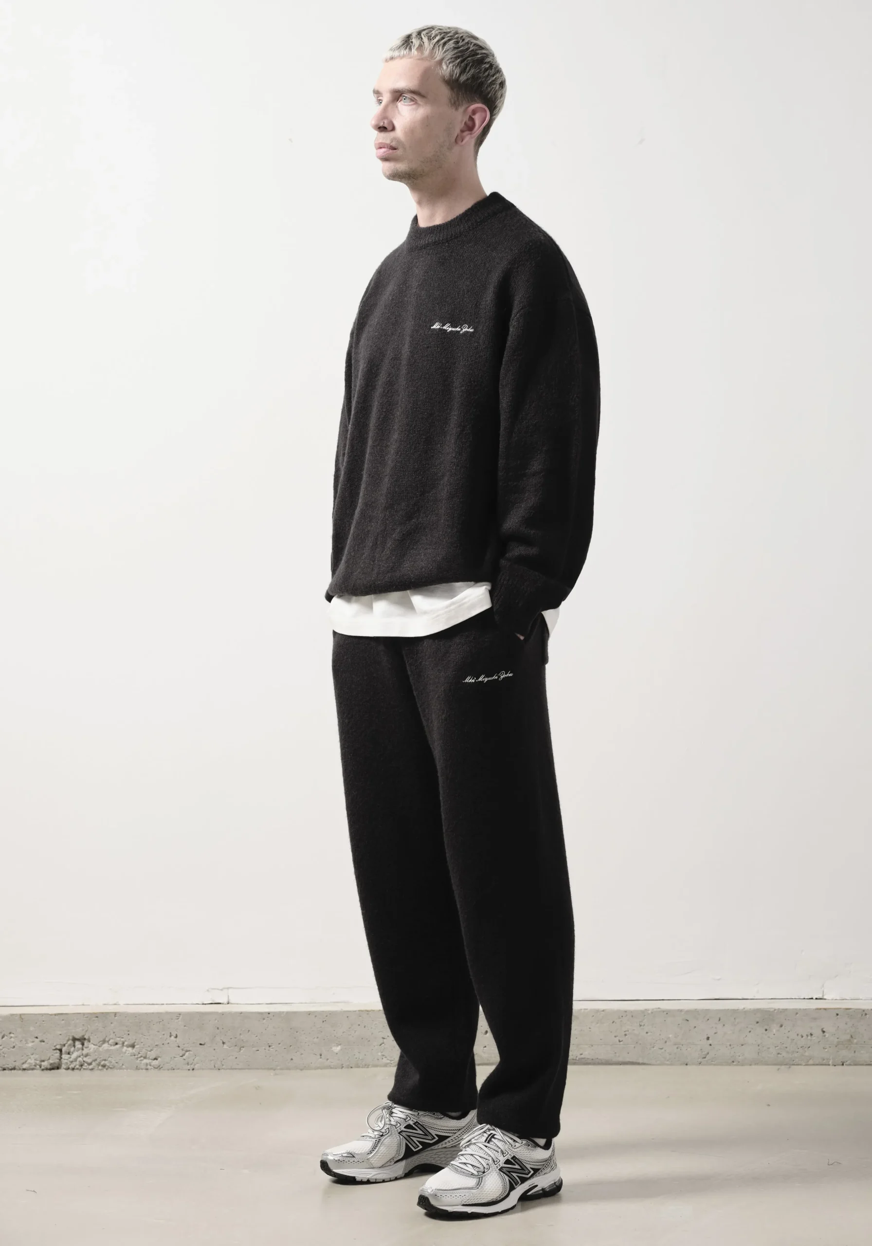 MKI MOHAIR BLEND KNIT TROUSERS